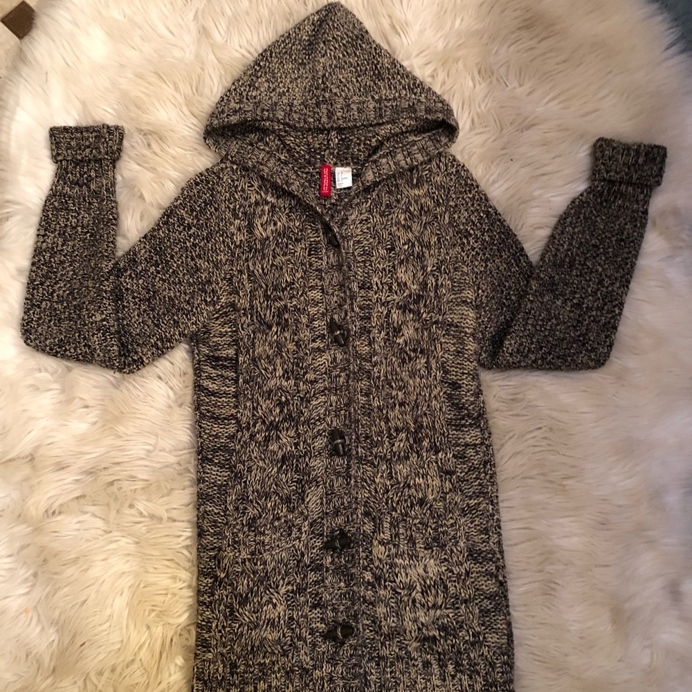Hooded Button Down Cardigan with Pockets!